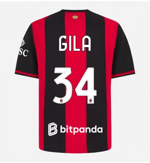 AC Milan Mario Gila #34 Domácí Dres 2026-27 Krátký Rukáv AC Milan Mario Gila #34 Domácí Dres 2026-27 Krátký Rukáv